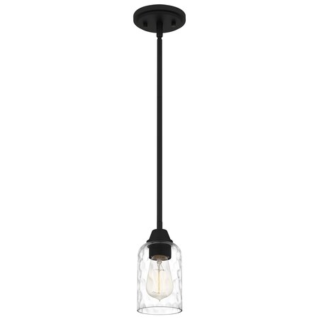 Quoizel Acacia 1-Light Matte Black Mini Pendant ACA1504MBK